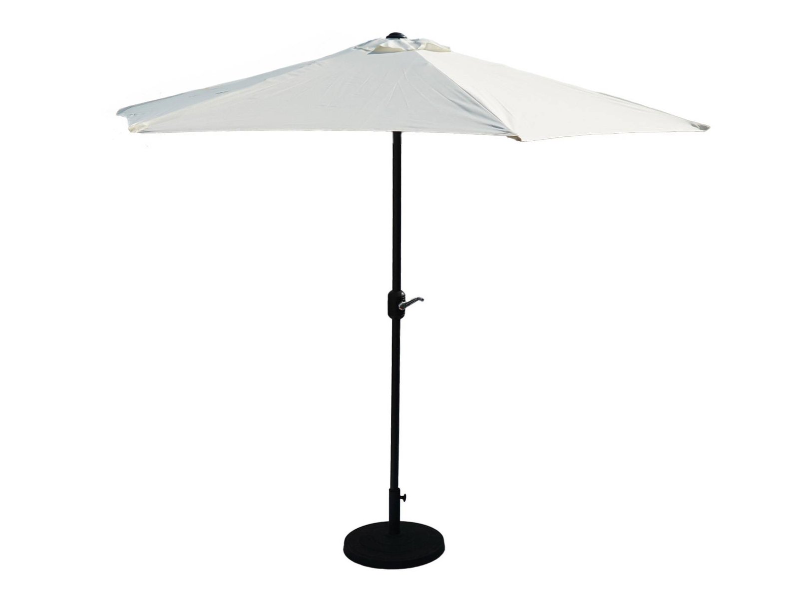 9ft Off-White Color Outdoor Patio Umbrella UV-Resistant with Centre Pole Stand Ideal for Garden, Beach & Cafe