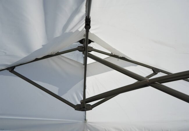 10ft Side Pole Square Shape Outdoor Umbrella With Marble Base (Off-White) - Image 5