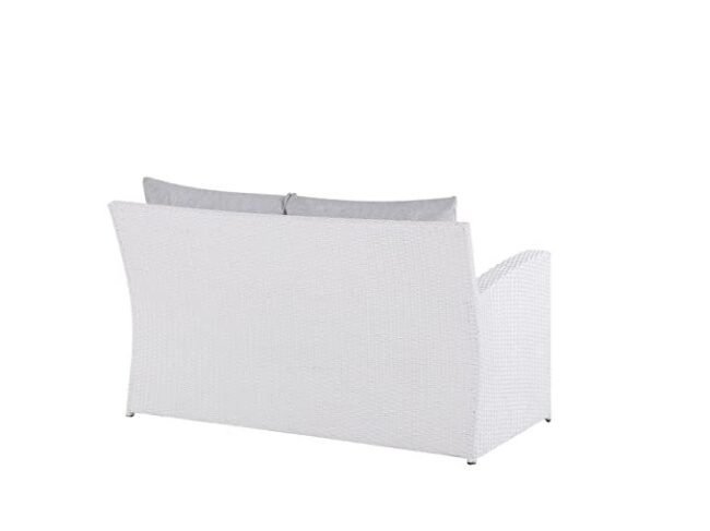 DEVOKO Outdoor Grey Sofa Set: White/Light Grey Patio Furniture - Image 7