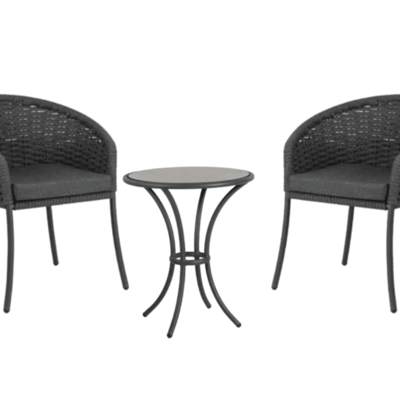3-Piece Outdoor Rope Patio Set (Grey) - Image 4
