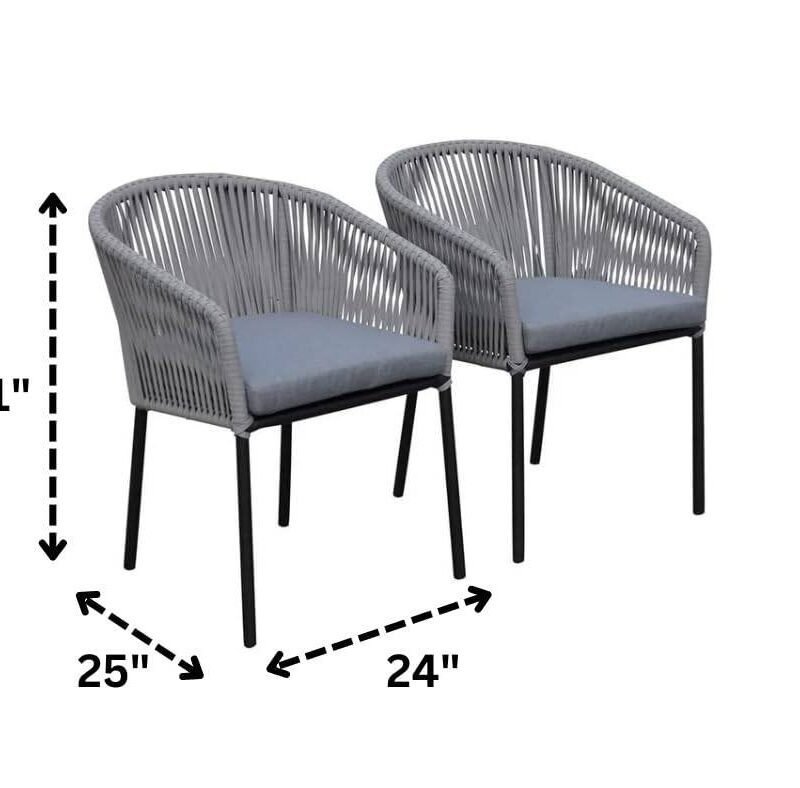 Devoko 2-Piece Grey Patio Furniture Set - Image 2