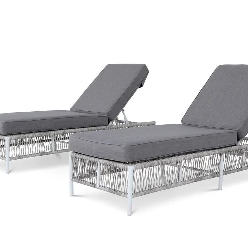DEVOKO Rope Lounge Chairs Set (Light Grey/Grey) - Image 2