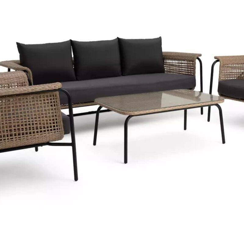 Devoko 5 Seater Outdoor Lounge Sofa - Center Table - Patio/Garden - Image 6
