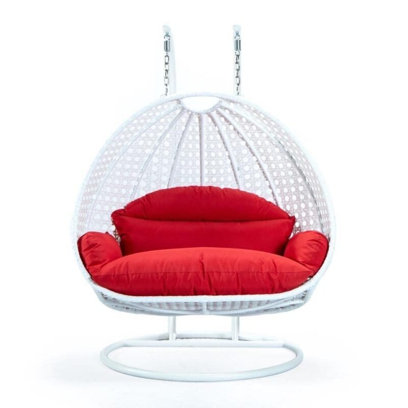 Unique Design Double Seater Swing (White & Red) - Image 3