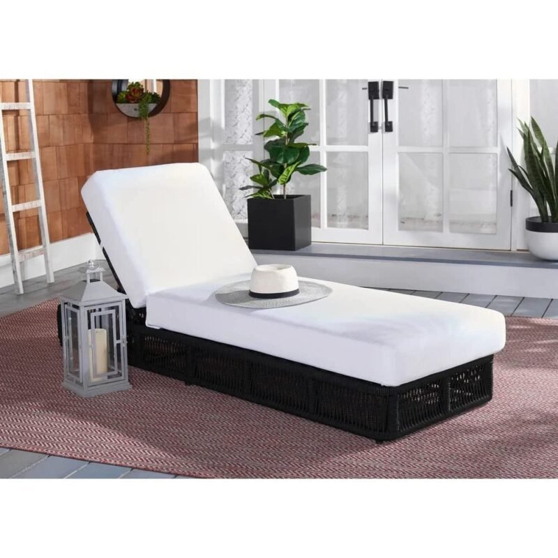DEVOKO Rope Sun Lounger (Black/White) - Image 3