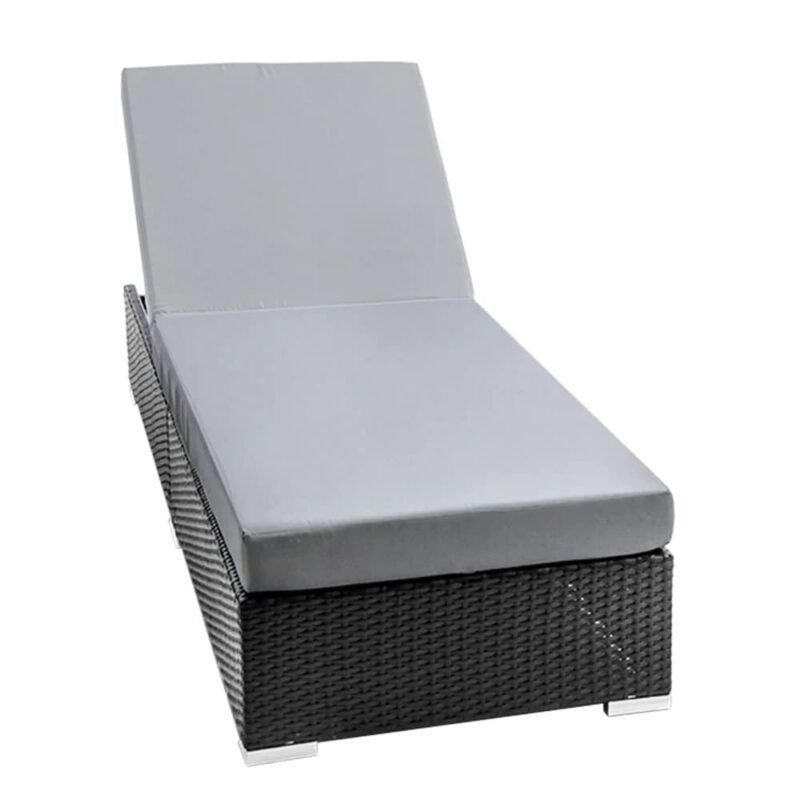 DEVOKO Chaise Lounge Chair (Black/Grey) - Image 3