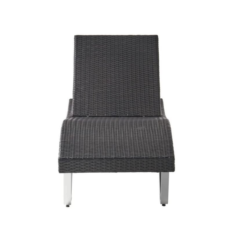 DEVOKO Waterproof Wicker Rattan Sunbed (Dark Brown) - Image 3