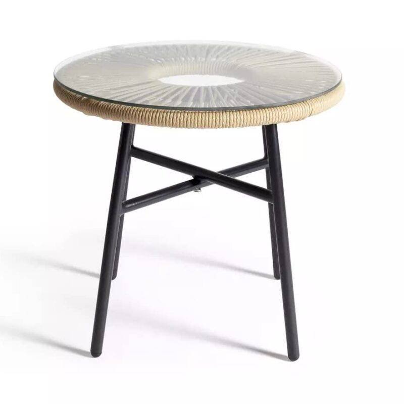 Devoko 2 Seater Rope Chairs - CenterTable - Beige - Outdoor - Image 3