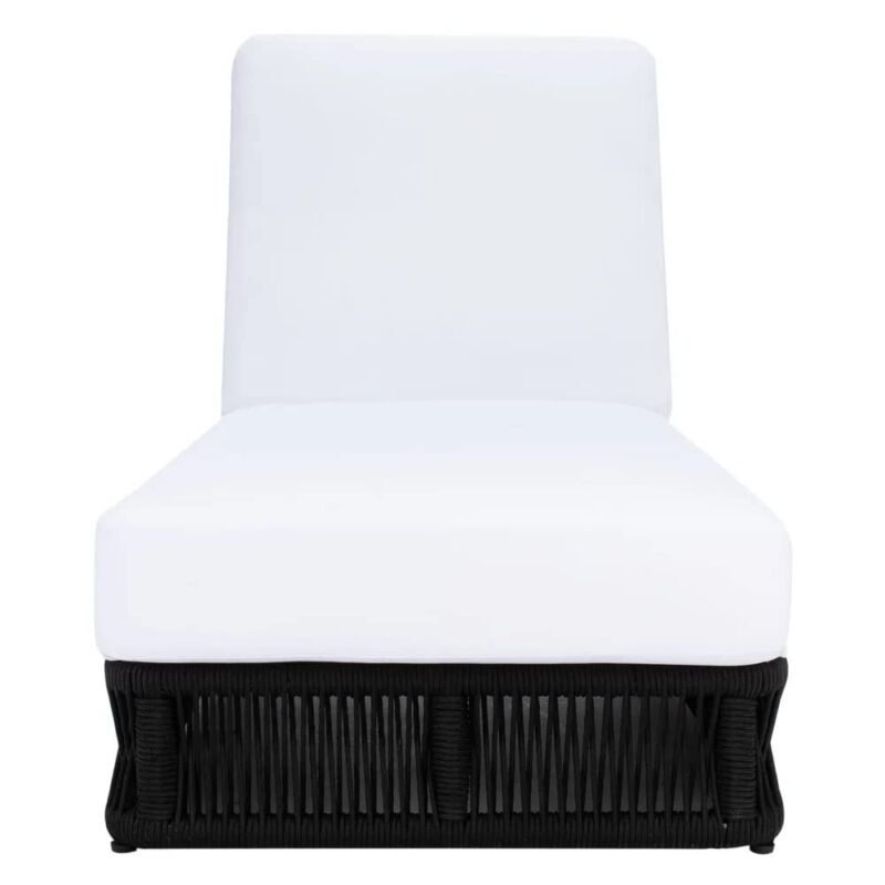 DEVOKO Rope Sun Lounger (Black/White) - Image 4
