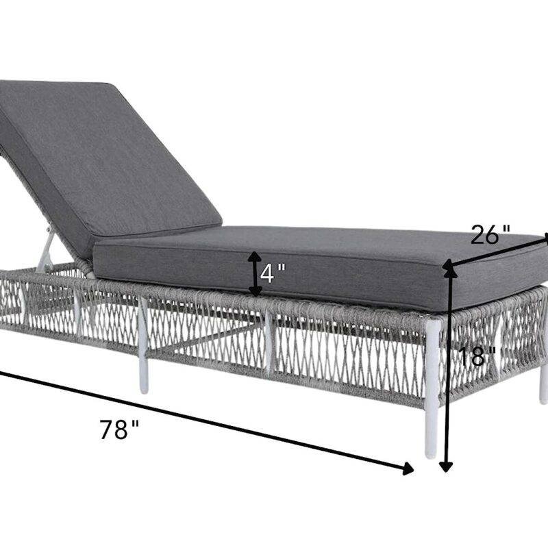 DEVOKO Rope Lounge Chairs Set (Light Grey/Grey) - Image 4