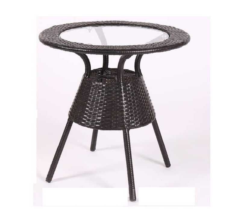 Devoko 5 Piece Wicker Patio Conversation Set - Chair/Table - Poolside/Balcony - Image 5