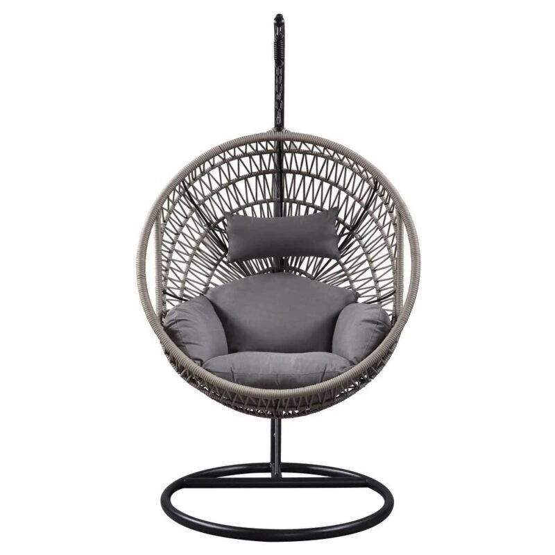 Netted Rope Swing Chair (Grey) - Image 3