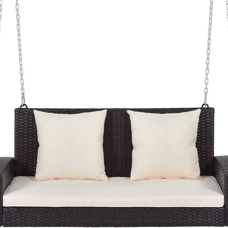 Rattan Wicker Two Seater Sofa Swing - Image 5