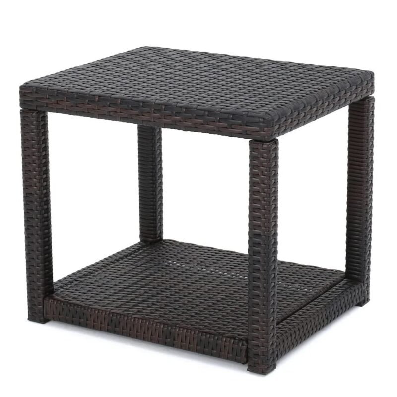 DEVOKO 3-Piece Rattan Patio Furniture Set (Dark Brown) - Image 5
