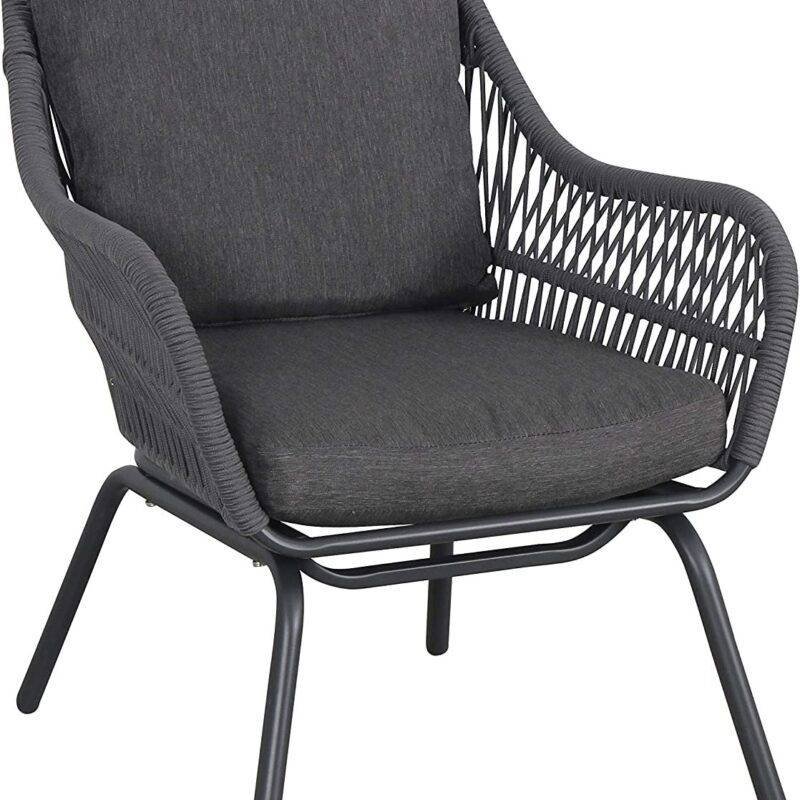 3-Piece Outdoor Conversation Set – Dark Grey - Image 3
