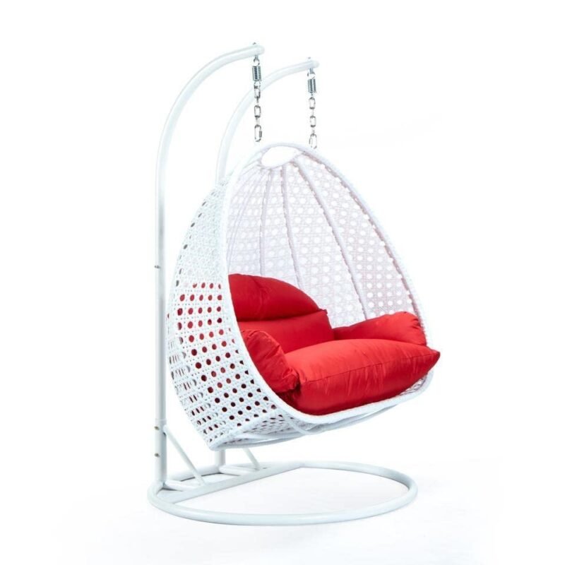 Unique Design Double Seater Swing (White & Red) - Image 6