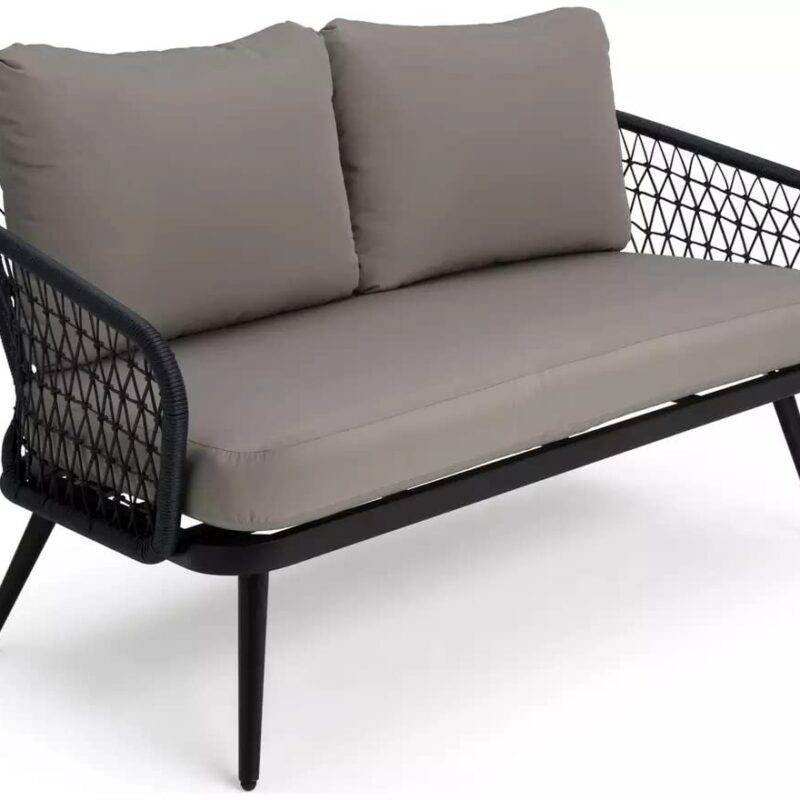 Rope Patio Furniture Set (Black & Grey) - Image 7