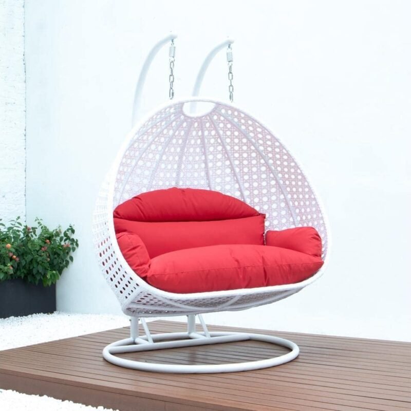 Unique Design Double Seater Swing (White & Red) - Image 7