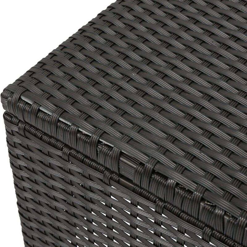 DEVOKO 4-Piece Waterproof Wicker Patio Furniture Set - Dark Brown & Beige - Image 5