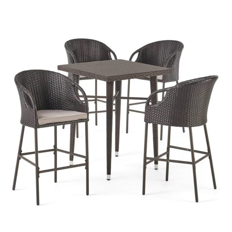 Wicker Bistro 5-Piece Patio Dining Set - Image 2