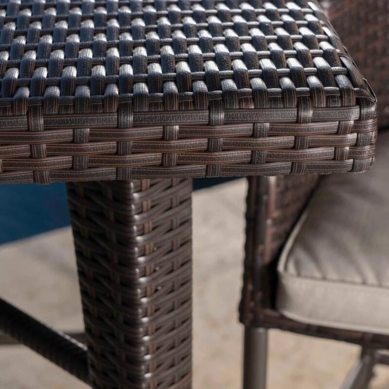 Wicker Bistro 5-Piece Patio Dining Set - Image 4