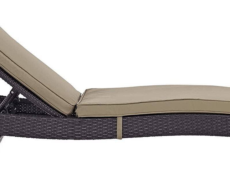 Adjustable Chaise Lounge Rattan Wicker Patio (Beige Set 2) - Image 4