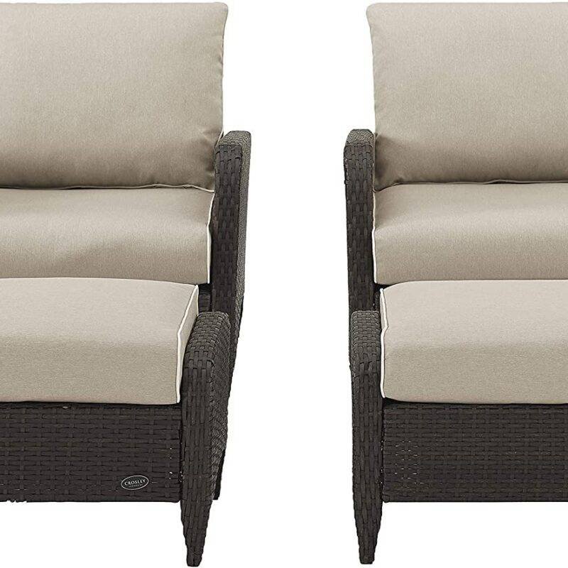 DEVOKO 4-Piece Wicker Rattan Patio Bistro Set: All-Weather Comfort - Image 5