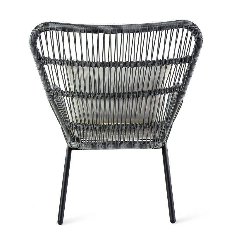 Outdoor Rope 3 Piece Patio Set (Grey & Off-White) - Image 3