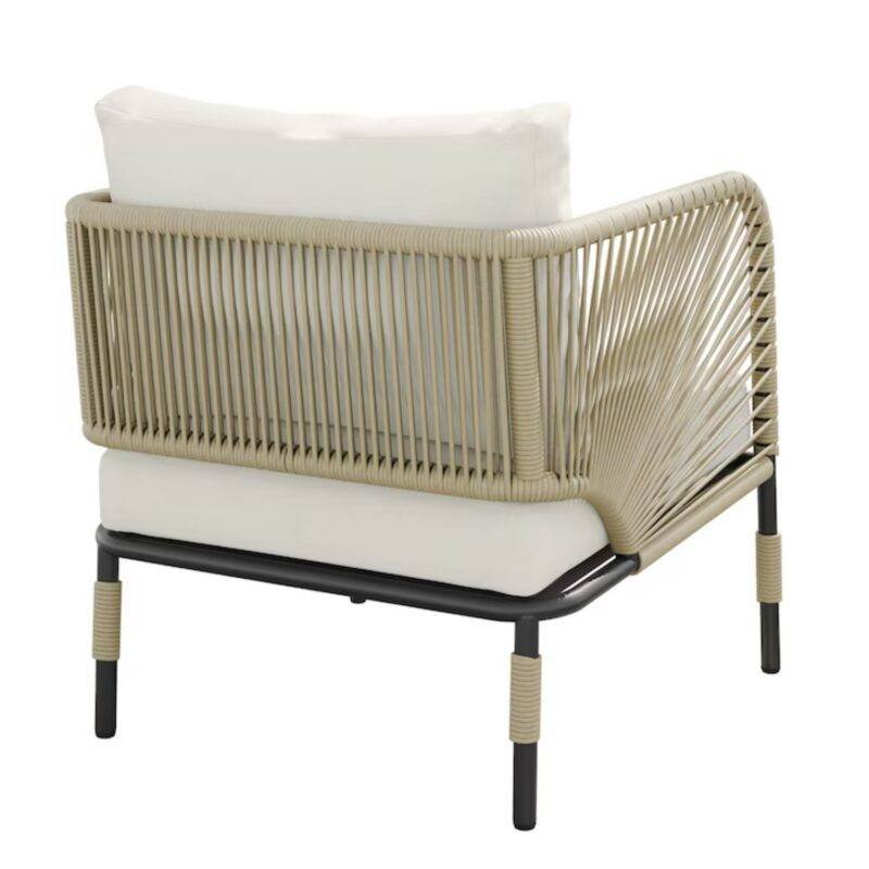 3-Piece Outdoor Rope Patio Bistro Set (Beige & Off-White) - Image 3
