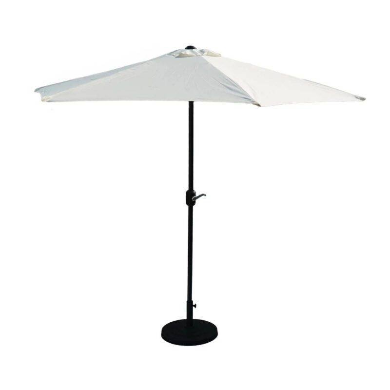 9ft Off-White Color Outdoor Patio Umbrella UV-Resistant with Centre Pole Stand Ideal for Garden, Beach & Cafe - Image 5