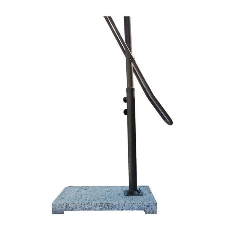 10ft Side Pole Square Shape Outdoor Umbrella With Marble Base (Off-White) - Image 6