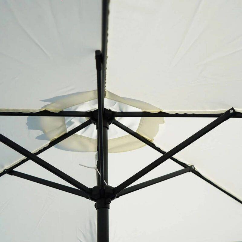 9ft Off-White Color Outdoor Patio Umbrella UV-Resistant with Centre Pole Stand Ideal for Garden, Beach & Cafe - Image 6